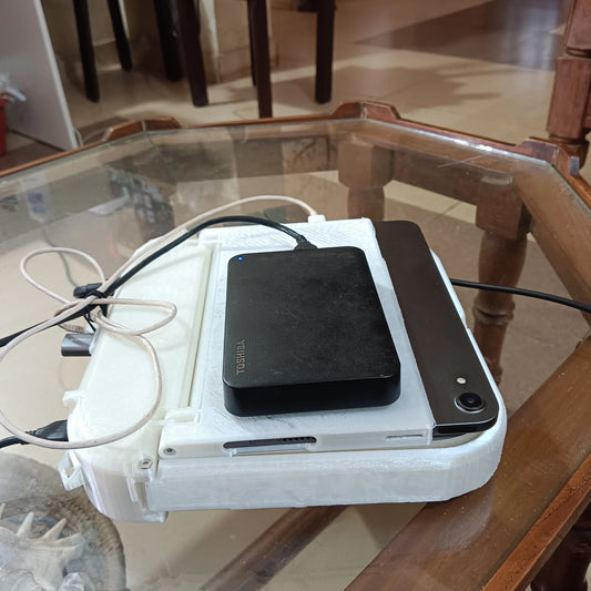 Portable Mac Mini Holder 3D Printed